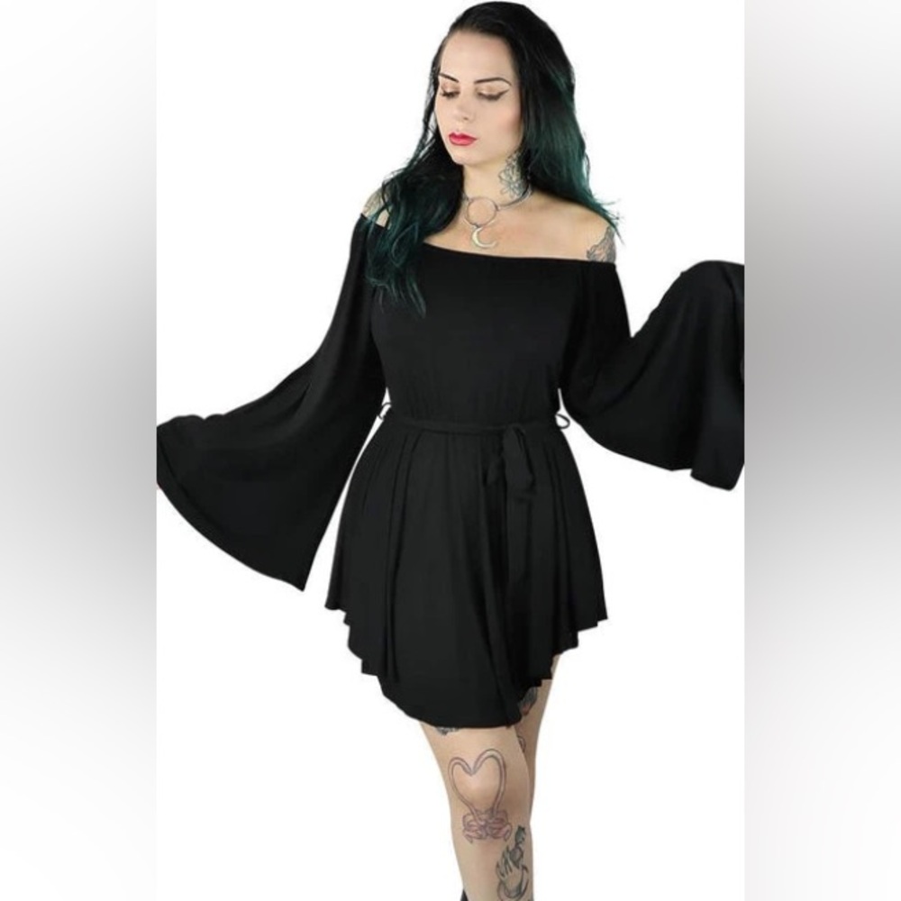Annabelle bell sleeved romper dress